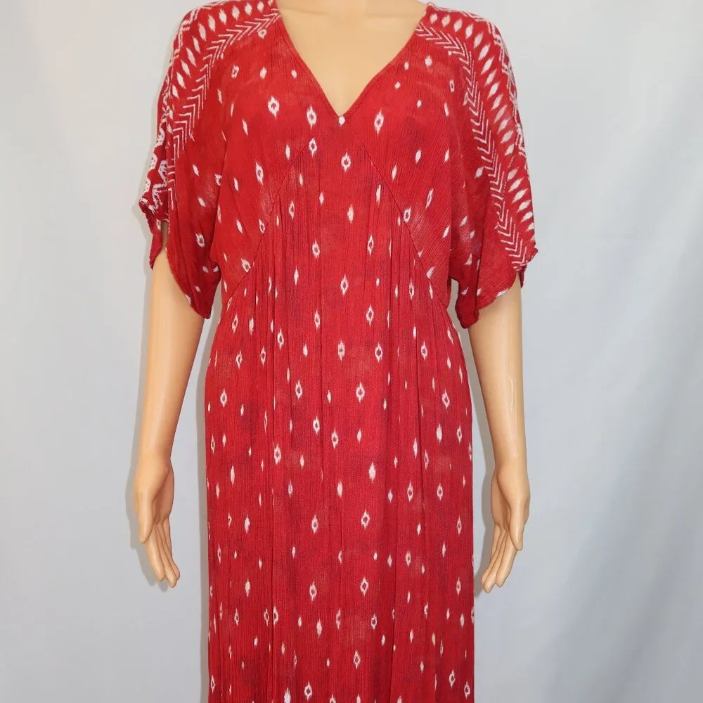 Knox Rose Midi Dress Sz S Coastal Boho Beach Western Cottagecore Prairie Batwing - Picture 1 of 12